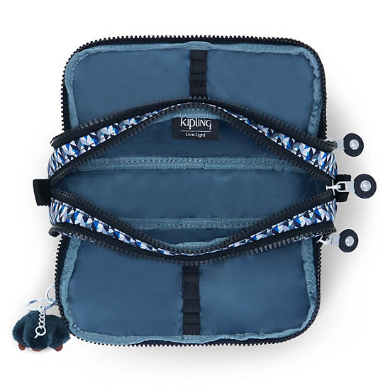 Kipling Gitroy Classic Printed Pencil Case Vesker Blå | NO 1316IL